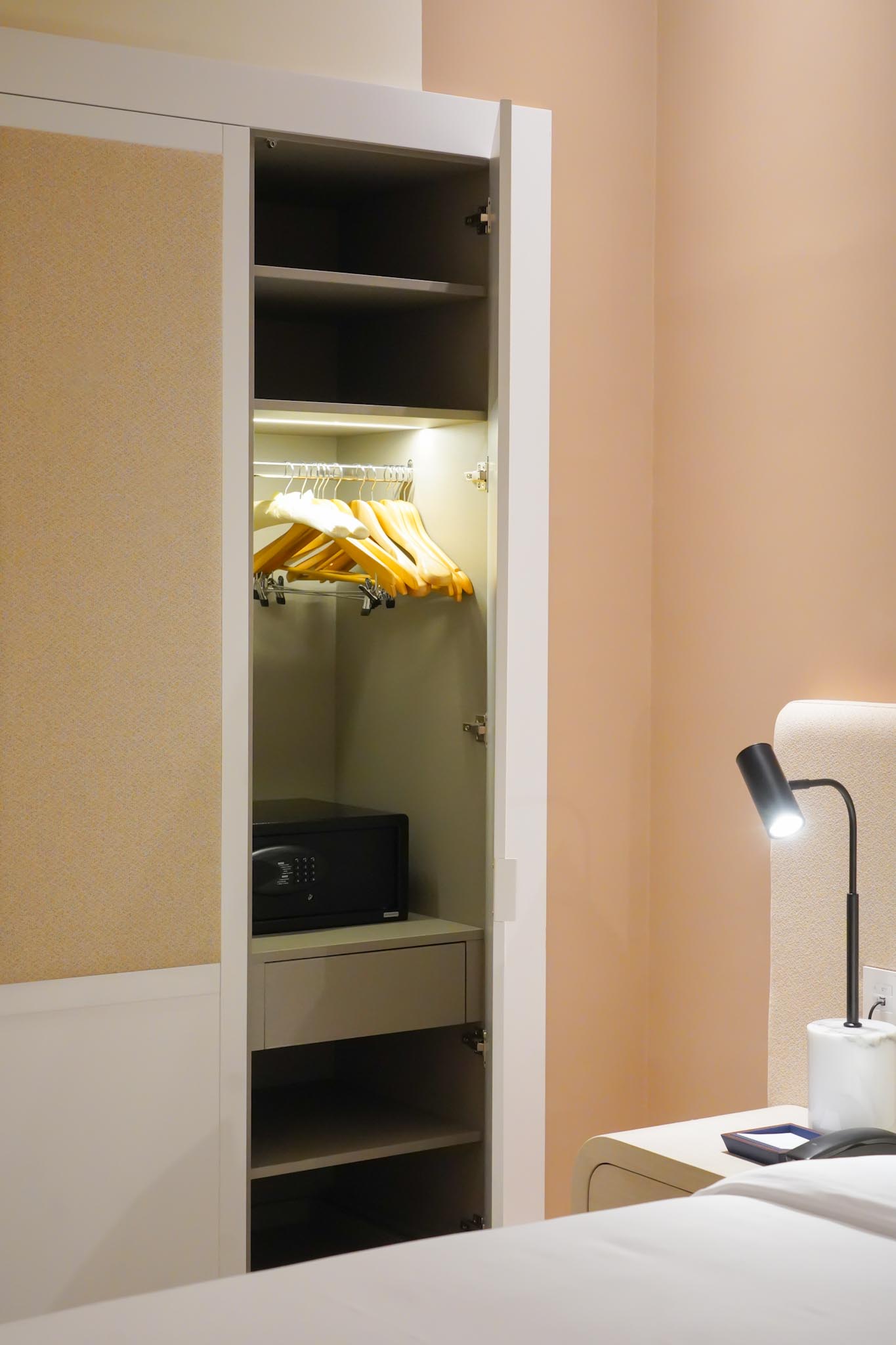 Wardrobe with Hangers in Andalus By Al Seef Resort and Spa