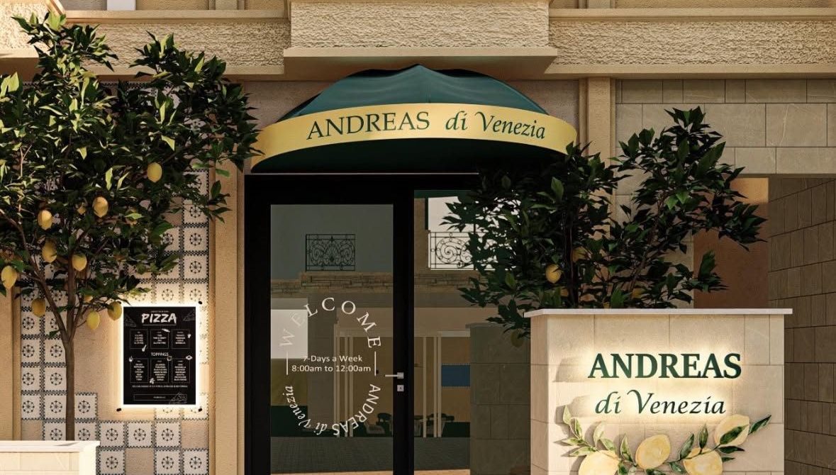 Entrance of Andreas Di Venezia at Al Seef Village